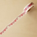 Washi tape guirnalda rosa topos