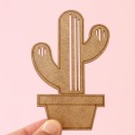 Silueta de madera Cactus 10cm