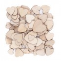 120 corazones de madera